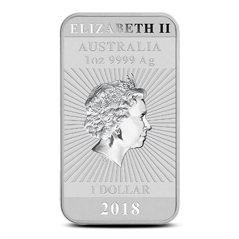 2018 1 oz Australian Rectangular Silver Dragon Coin (BU)