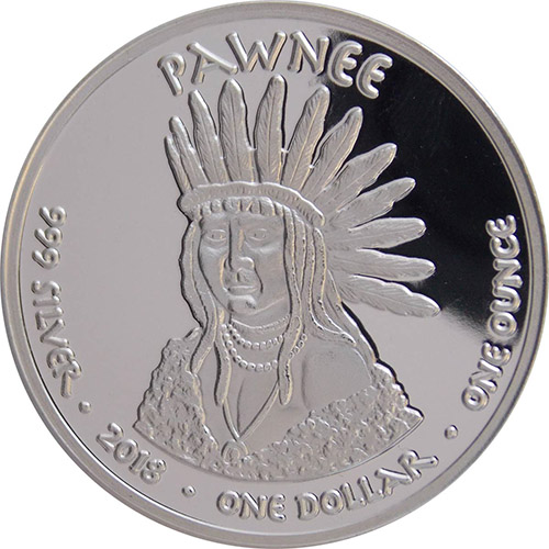 2018 1 oz Proof Kansas Pawnee Pronghorn Silver Coin