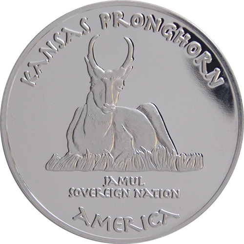 2018 1 oz Proof Kansas Pawnee Pronghorn Silver Coin