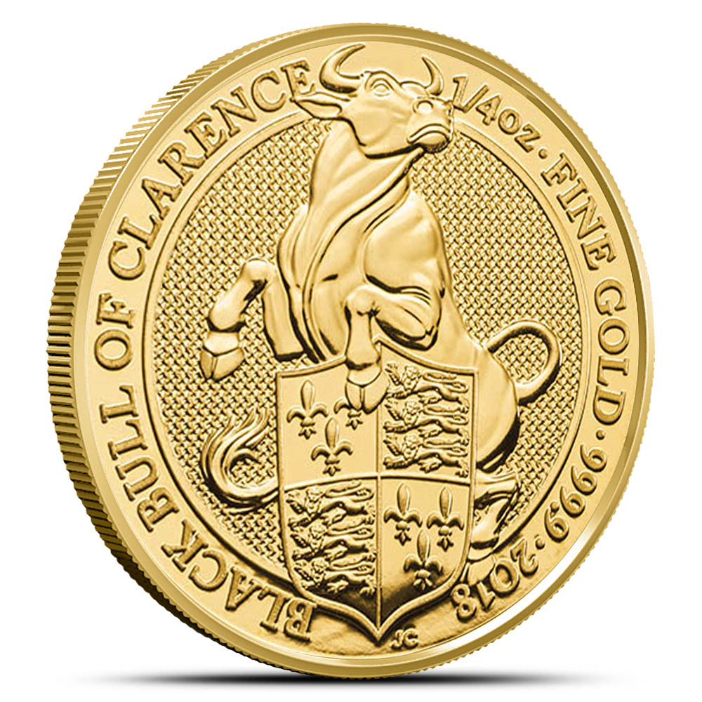 2018 1/4 oz British Gold Queen's Beast Black Bull Coin