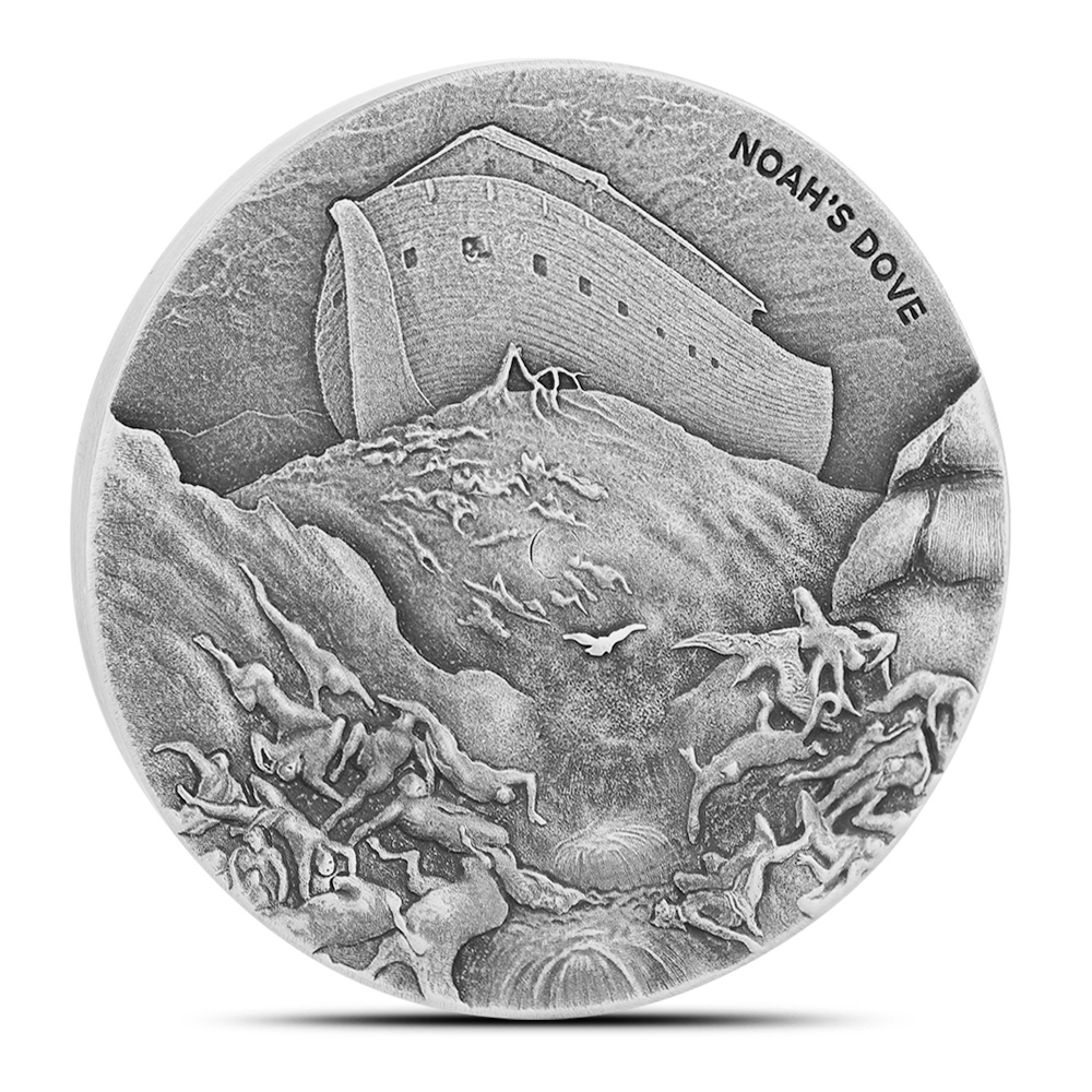 2018 2 oz Noah's Dove Biblical Silver Coin Series