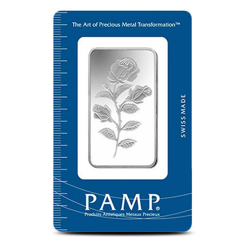 50 Gram PAMP Suisse Rosa Silver Bar (New w/ Assay)