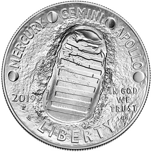 2019 $1 Proof American Apollo 11 50th Anniversary Silver Coin (Box + CoA)