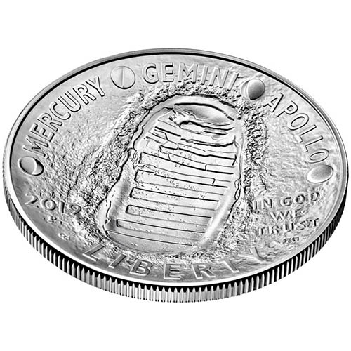 2019 $1 Proof American Apollo 11 50th Anniversary Silver Coin (Box + CoA)