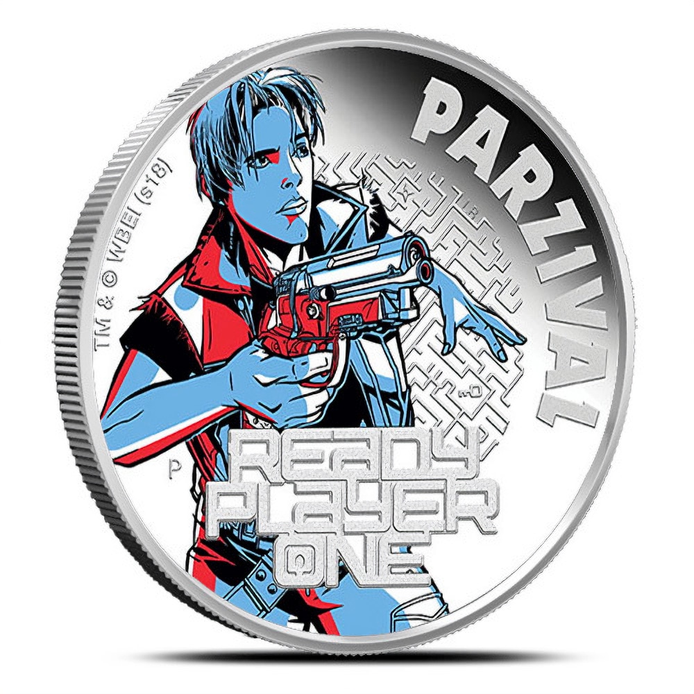 2018 1 oz Tuvalu Ready Player One Parzival Silver Coin (Box + CoA)
