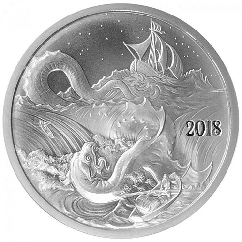 2018 1 oz Leviathan Silverbug Island Silver Round (New)