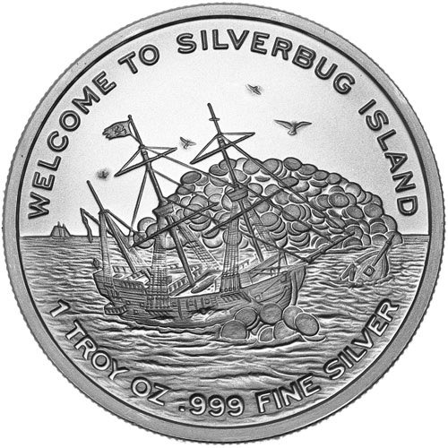 2018 1 oz Leviathan Silverbug Island Silver Round (New)