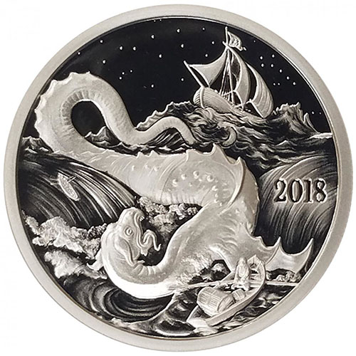 2018 1 oz  Leviathan Silverbug Island Silver Round (Proof-Like, New)