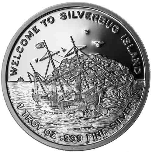 2018 1 oz  Leviathan Silverbug Island Silver Round (Proof-Like, New)