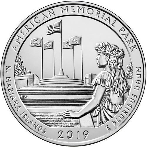 2019 5 oz ATB American Memorial Park Silver Coin