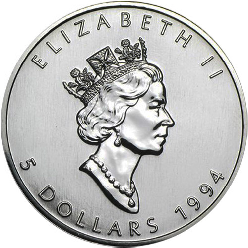 1994 1 oz Canadian Silver Maple Leaf Coin (BU)