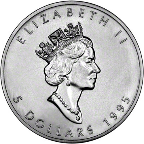 1995 1 oz Canadian Silver Maple Leaf Coin (BU)
