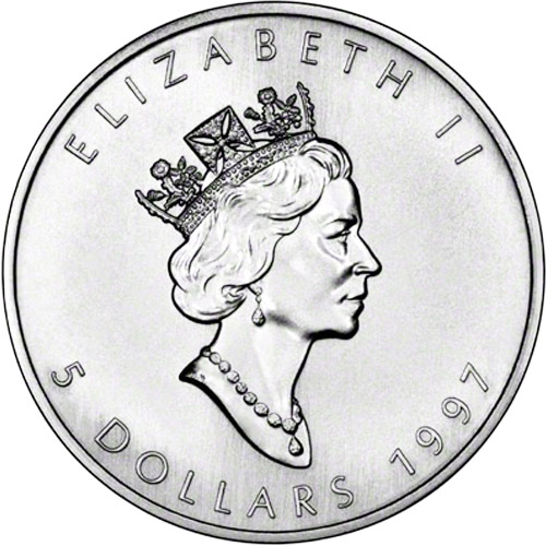 1997 1 oz Canadian Silver Maple Leaf Coin (BU)