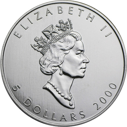 2000 1 oz Canadian Silver Maple Leaf Coin (BU)