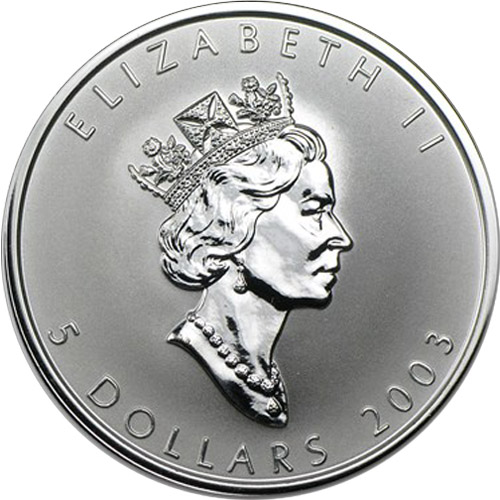 2003 1 oz Canadian Silver Maple Leaf Coin (BU)