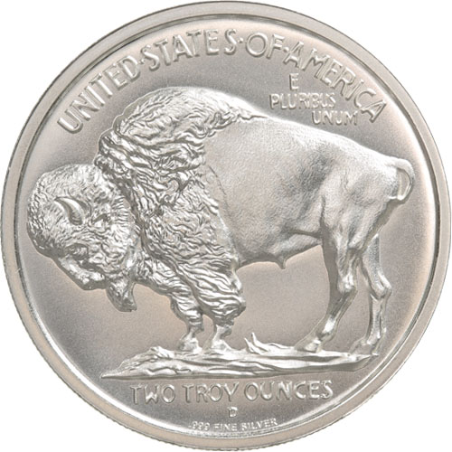 2 oz Buffalo Silver Round (New)