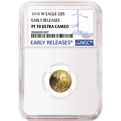 2018-W 1/10 oz Proof American Gold Eagle Coin NGC PF70 UCAM ER