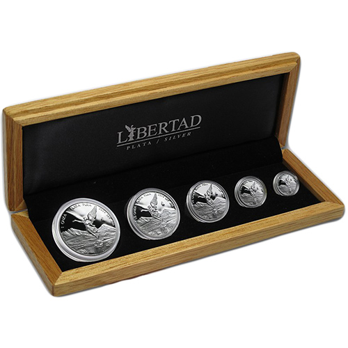 2018 Proof Mexican Silver Libertad 5-Coin Set