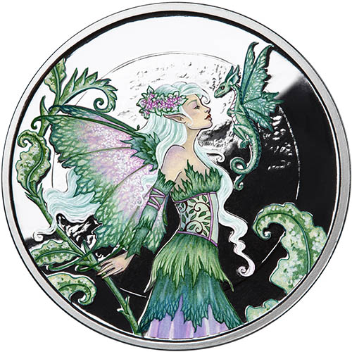 5 oz Colorized Proof Amy Brown Collection Discovery Fairy Silver Round (New w/ CoA)