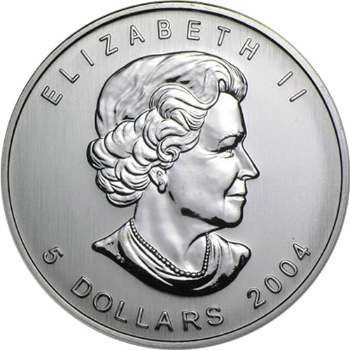 2004 1 oz Canadian Silver Maple Leaf Coin (BU)