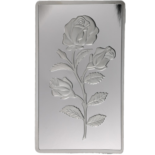 10 oz PAMP Suisse Rosa Silver Bar (New w/ Assay)