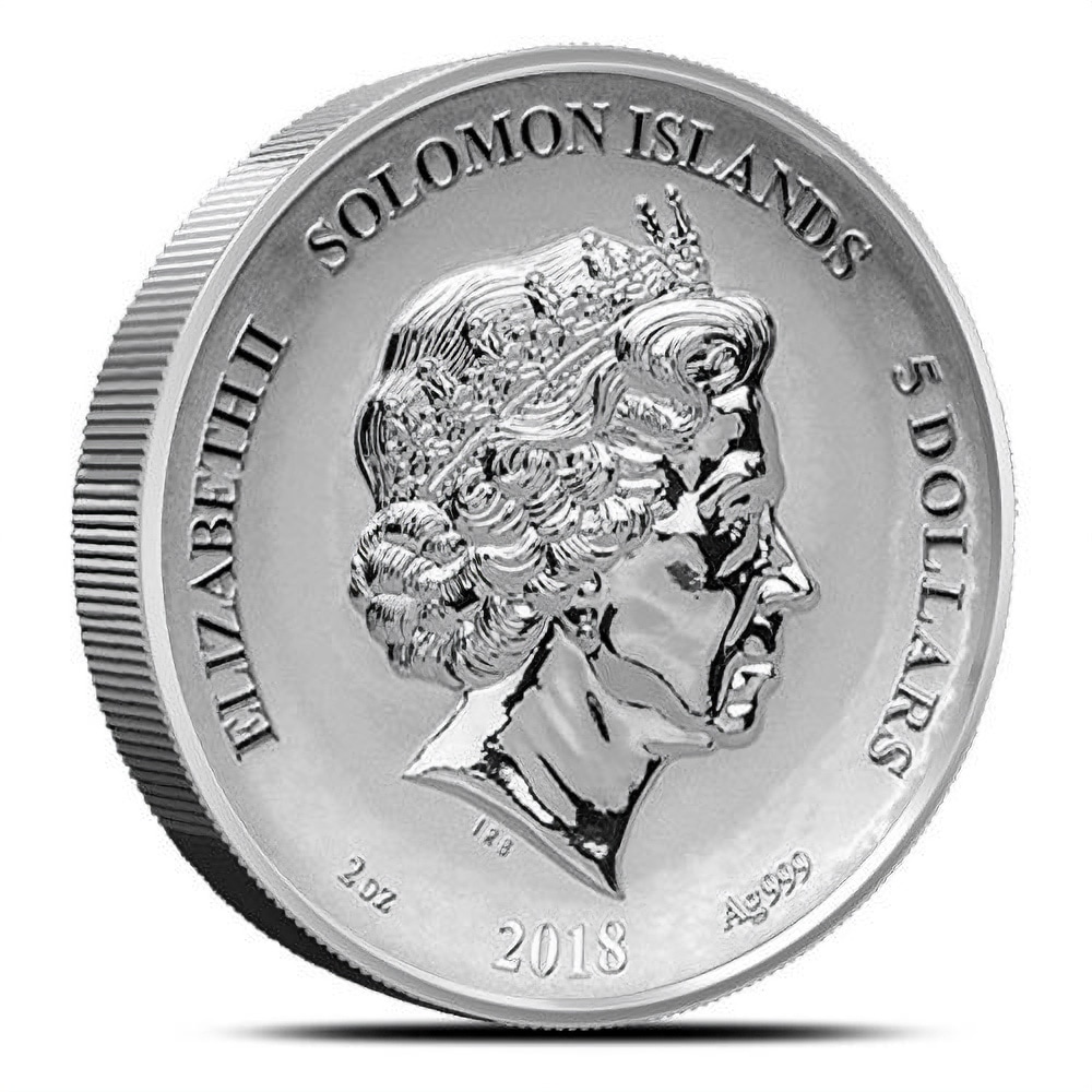 2018 2 oz Reverse Proof Solomon Islands Silver Legends and Myths Dragon Coin (Box + CoA)