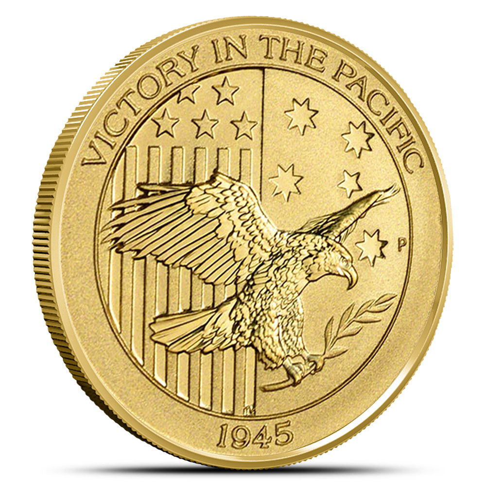 1/10 oz Australian Victory In The Pacific Gold Coin (BU, Random Year)