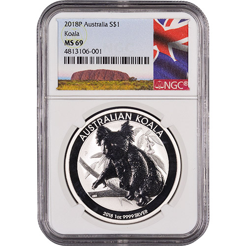 2018 1 oz Australian Silver Koala Coin NGC MS69