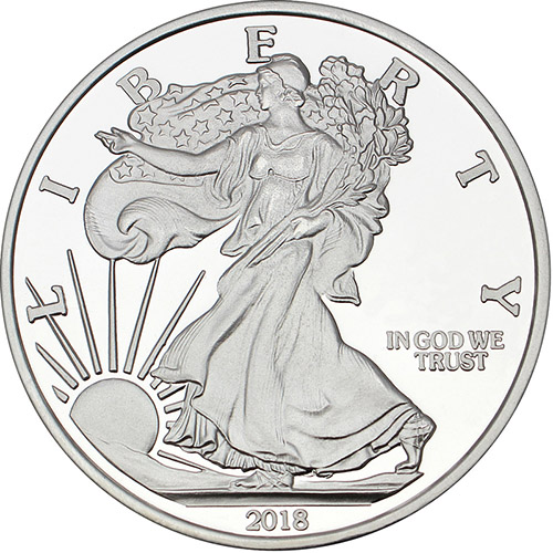 2018 5 oz SilverTowne US Eagle Replica Silver Round