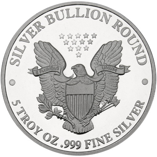 2018 5 oz SilverTowne US Eagle Replica Silver Round