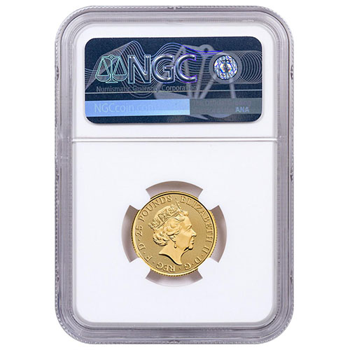 2018 1/4 oz British Gold Queen’s Beast Black Bull Coin NGC MS69 ER