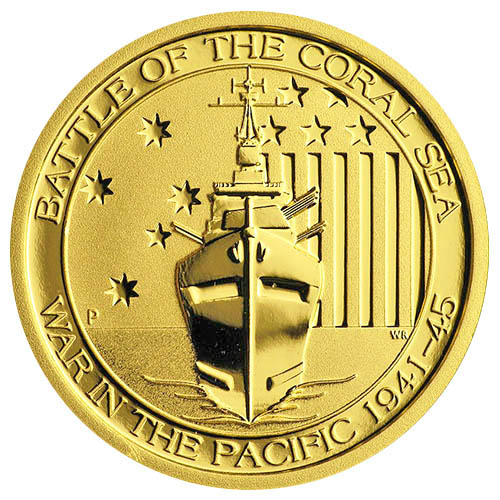 1/4 oz Australian Battle Of The Coral Sea Gold Coin
