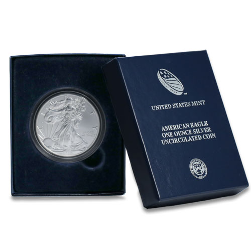 2007-W 1 oz Burnished American Silver Eagle Coin (Box + CoA)