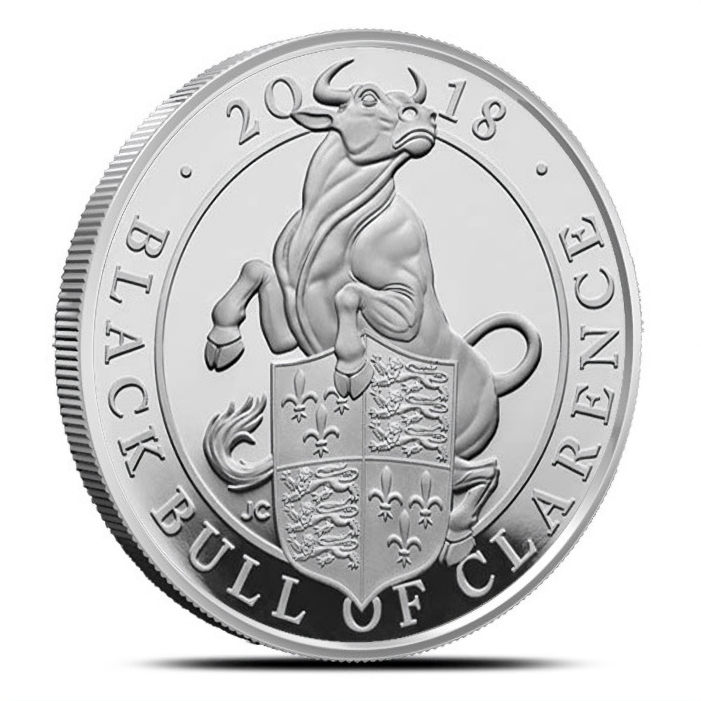 2018 1 oz Proof British Silver Queen’s Beast Black Bull Coin (Box + CoA)