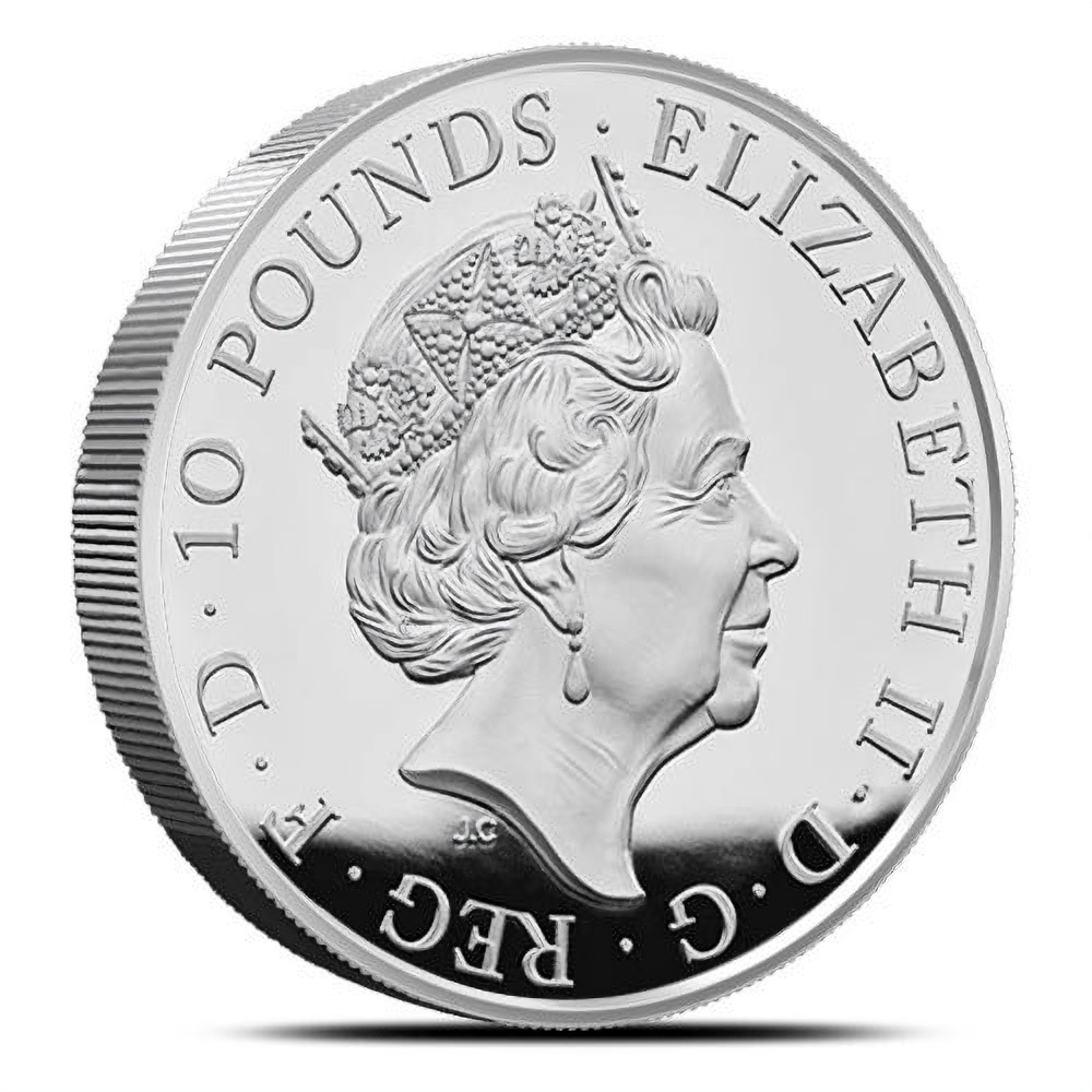 2018 5 oz Proof British Silver Queen’s Beast Black Bull Coin (Box + CoA)