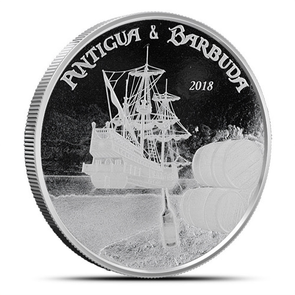 2018 1 oz Antigua & Barbuda Rum Runner Silver Coin (BU)
