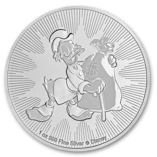 2018 1 oz Niue Disney Scrooge McDuck Silver Coin