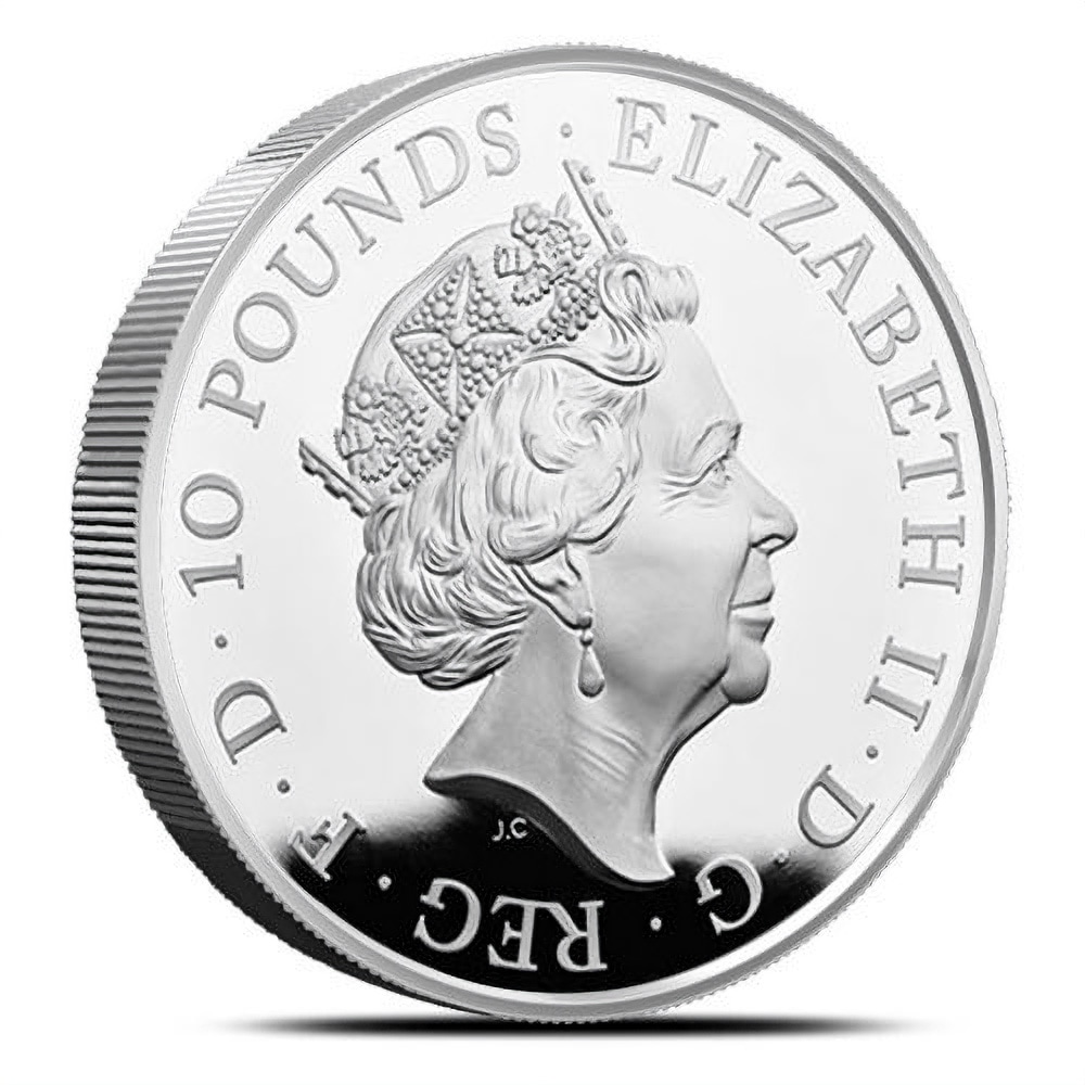 2018 5 oz Proof British Silver Queen’s Beast Dragon Coin (Box + CoA)