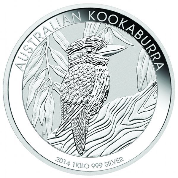 1 Kilo Australian Kookaburra Silver Coin (Random Year, Varied Condition)