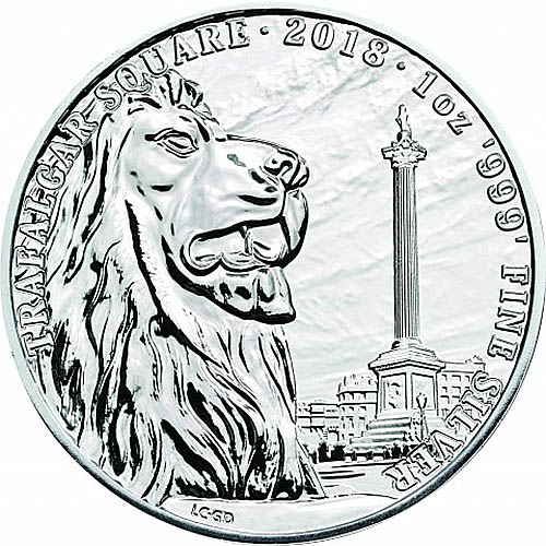 2018 1 oz British Trafalgar Square Silver Coin (BU)