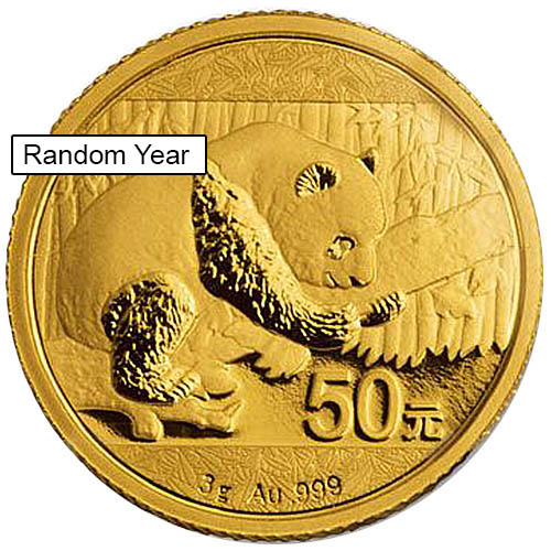 3 Gram Chinese Gold Panda Coin (Random Year, Sealed)