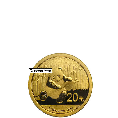 1/20 oz Chinese Gold Panda Coin (Random Year, Sealed)