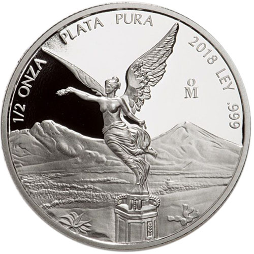 2018 1/2 oz Proof Mexican Silver Libertad Coin (In Capsule)