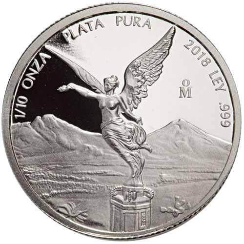 2018 1/10 oz Proof Mexican Silver Libertad Coin (In Capsule)