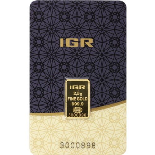 2.5 Gram Istanbul Gold Refinery Gold Bar (New w/ Assay)