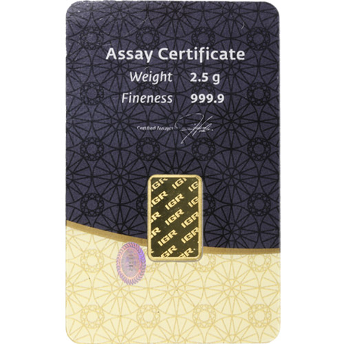 2.5 Gram Istanbul Gold Refinery Gold Bar (New w/ Assay)
