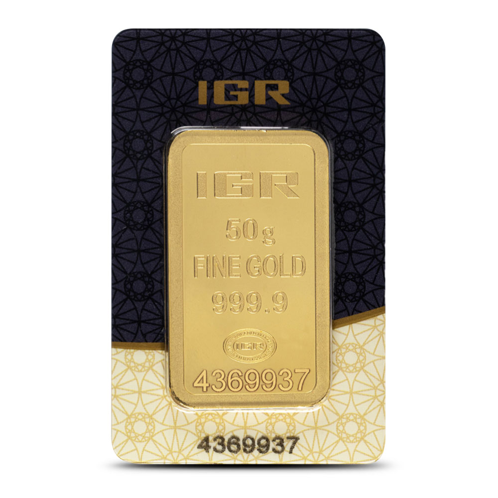 50 Gram Istanbul Gold Refinery Gold Bar (New w/ Assay)
