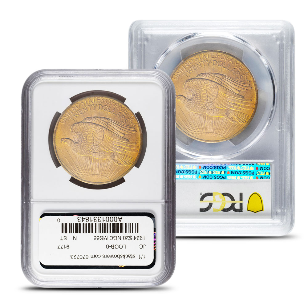 Pre-33 $20 Saint Gaudens Gold Double Eagle Coin (MS66, PCGS or NGC)