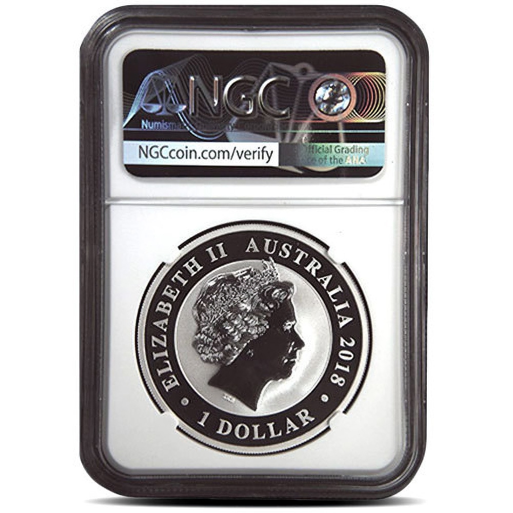 2018 1 oz Australian Silver Bird Of Paradise Coin NGC MS70 (Varied Label)