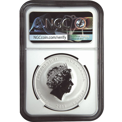 2018 1 oz Australian Dragon and Tiger Silver Coin NGC MS69 ER